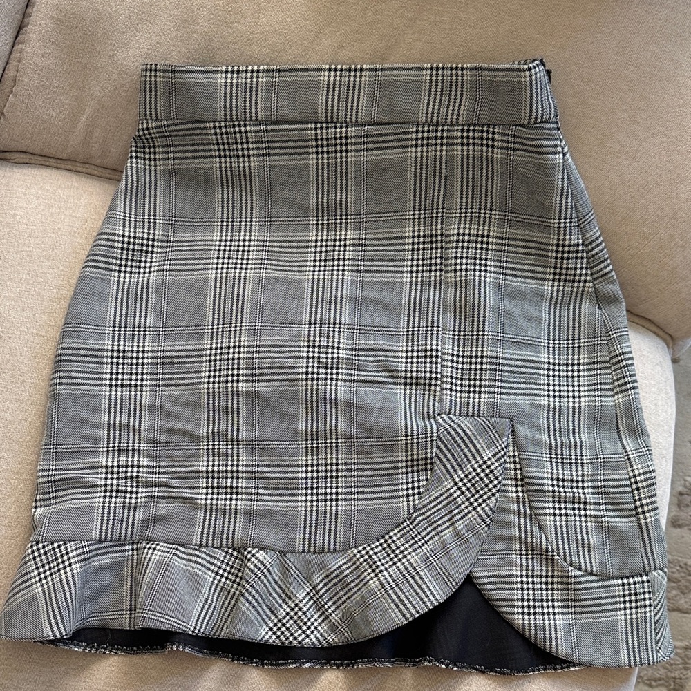 Plaid Gray Women's Skirt